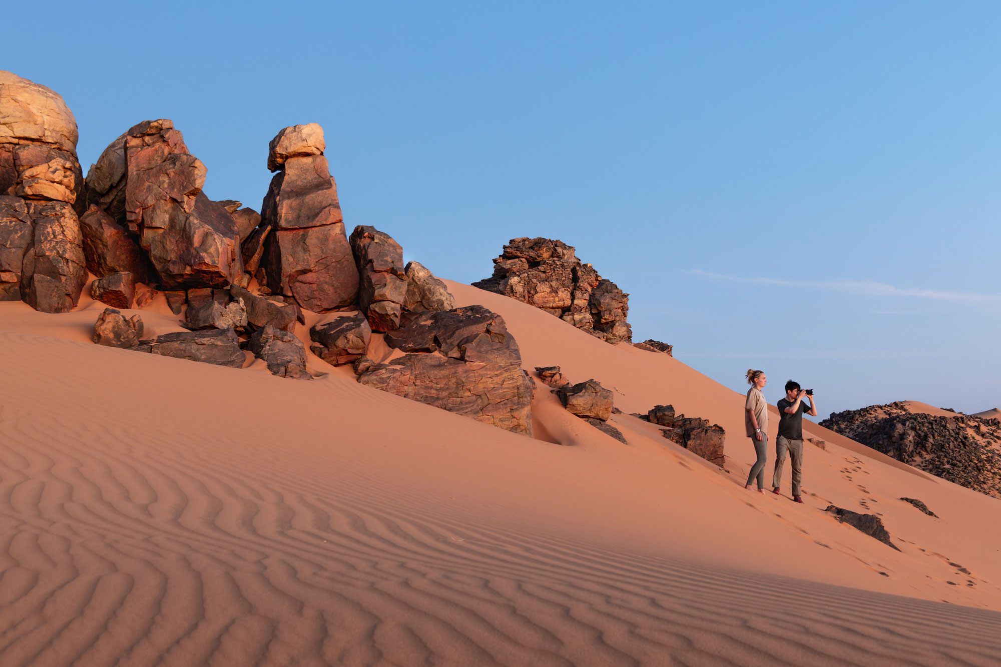 Photographe au Tassili n'Ajjer (Algérie)