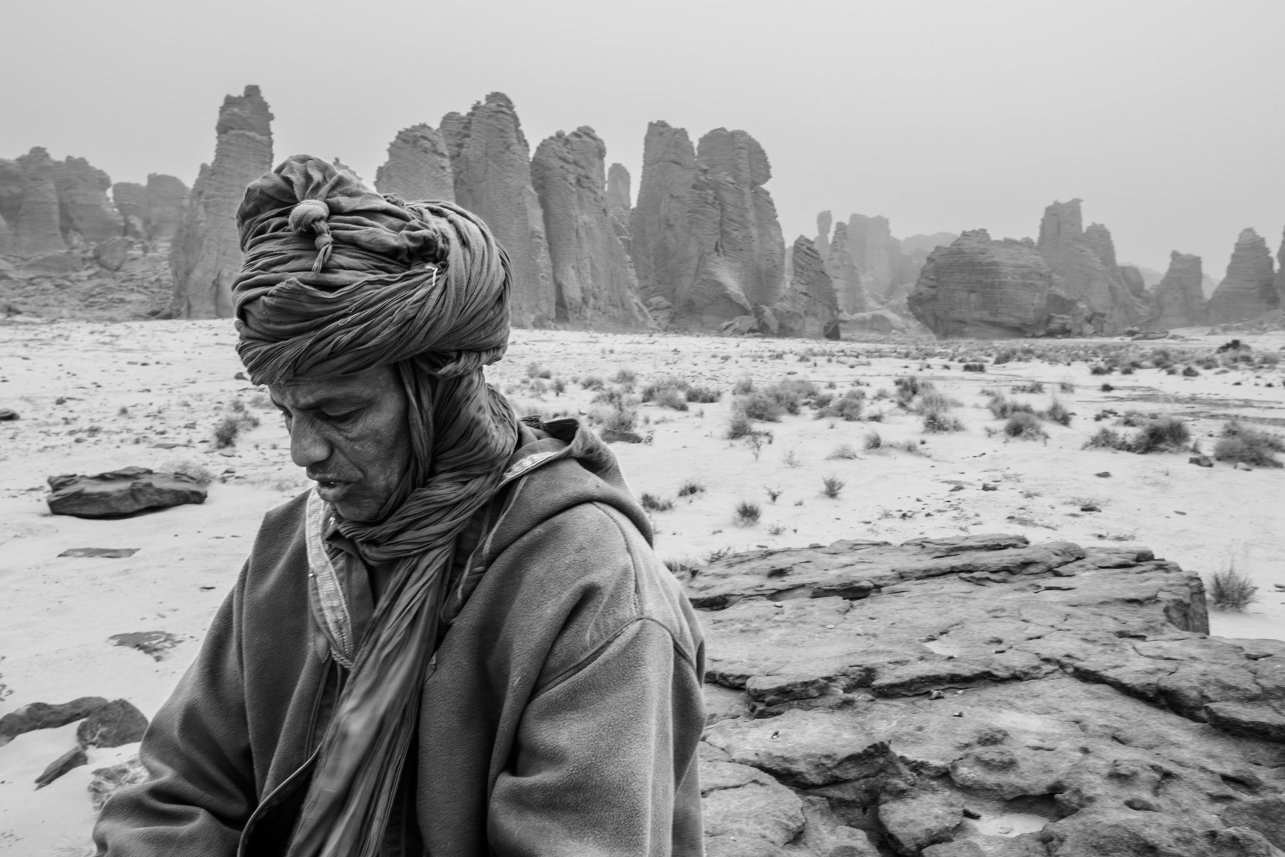 Porträt eines Tuareg in der Sahara